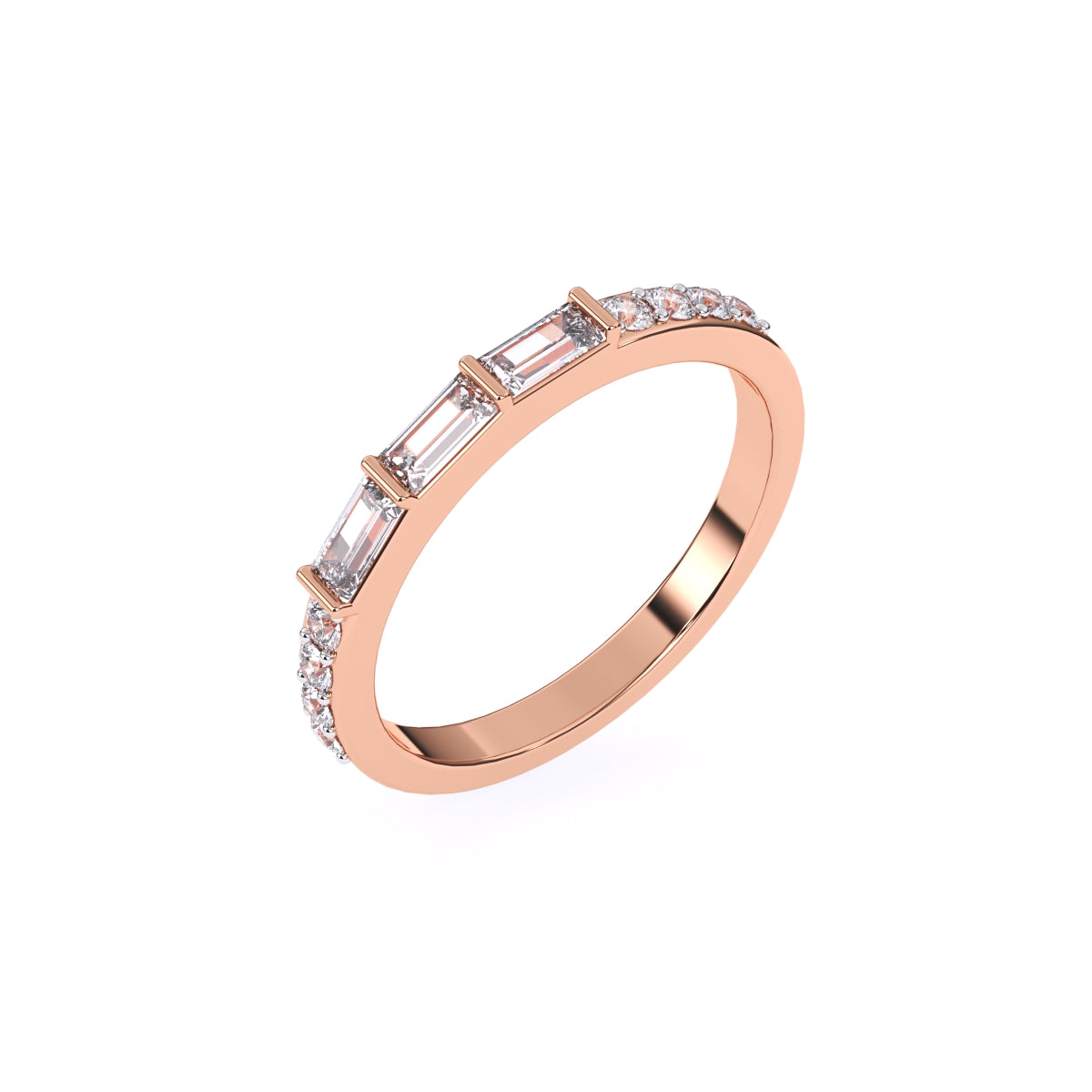 Lab Grown Diamond Half Eternity Band